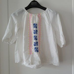 White embroidered shirt